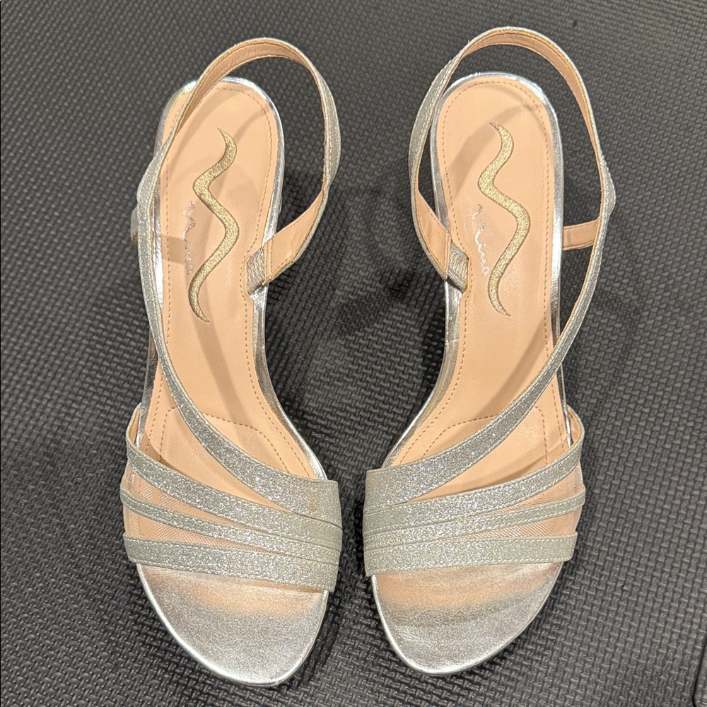 Nina Silver Strappy Sandals